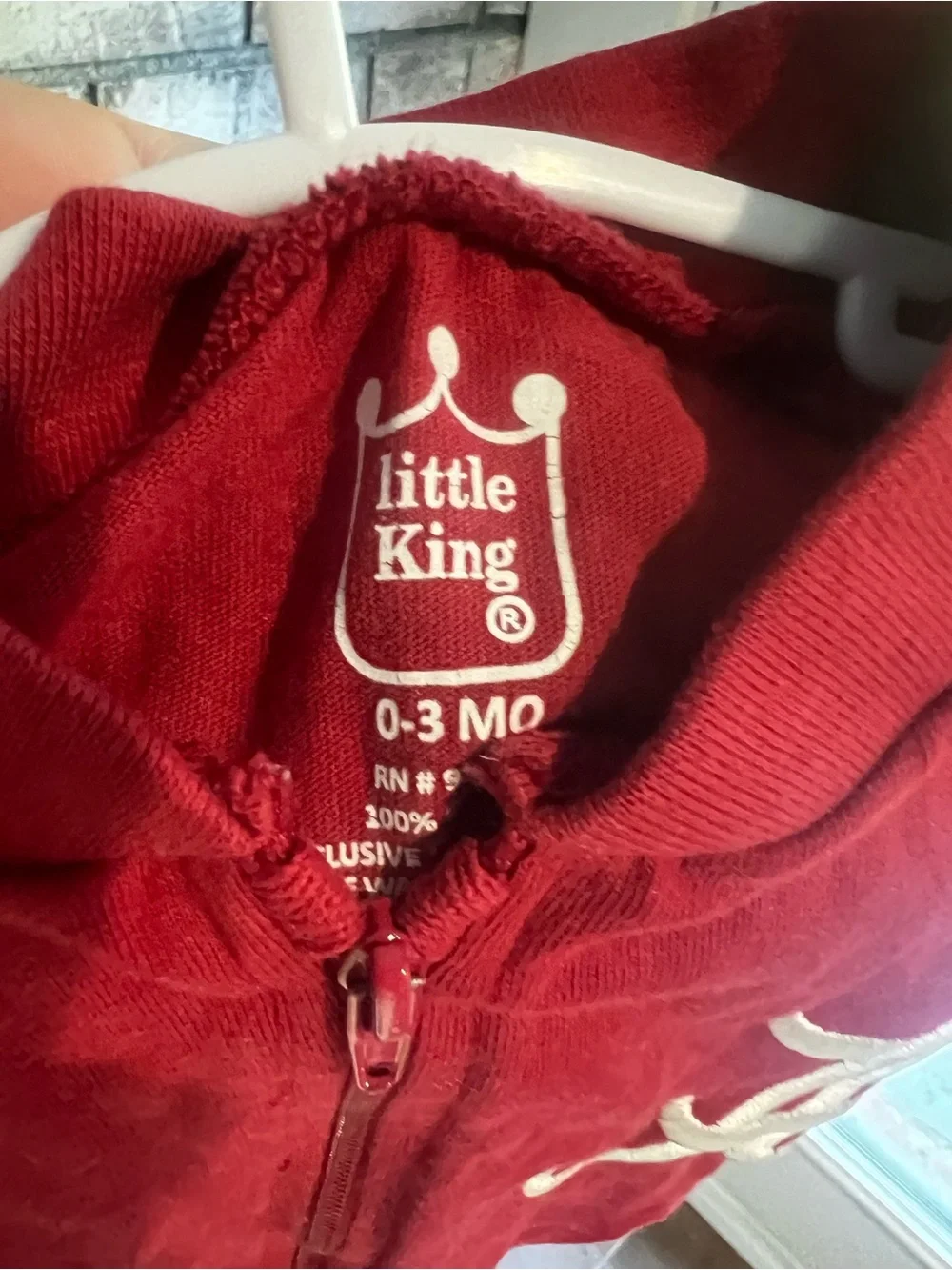 Infant university of Alabama Red Footed Pajamas with White 'A' Emblem